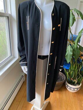 #13 Women's ROUIE Black Button-up Dress/Duster